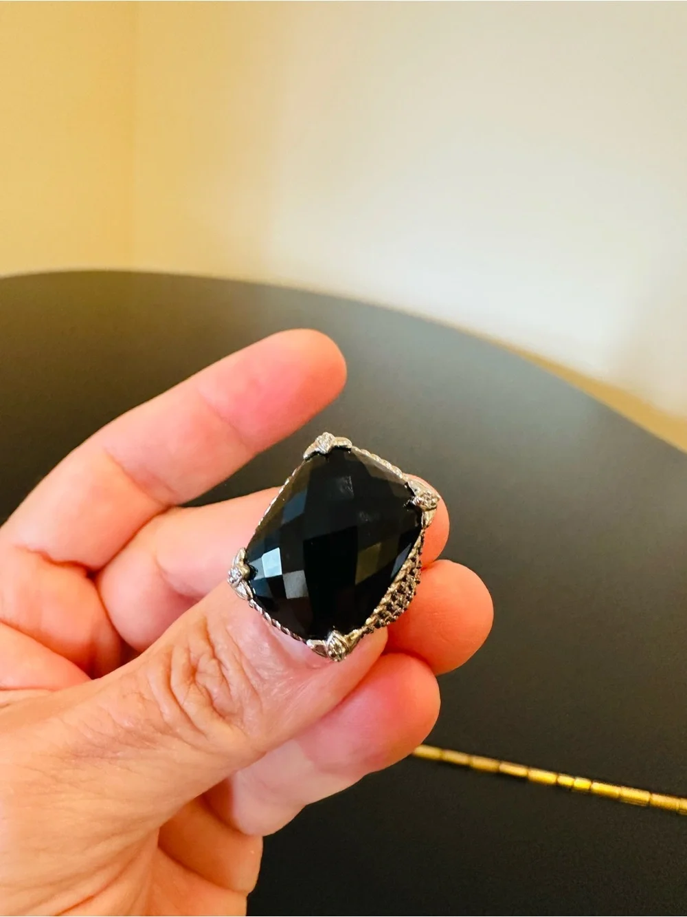 Judith Ripka Luxury Vintage Retro Designer Couture Runway Authentic Formal Ring